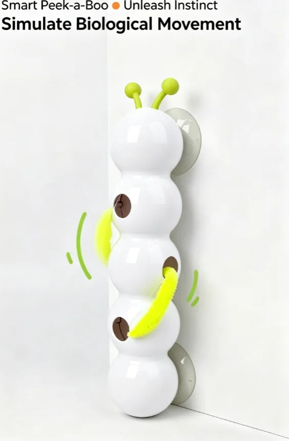 Electric Caterpillar Cat Toy Automatic Self Amusing Smart Sensor Teaser with Suction Cup