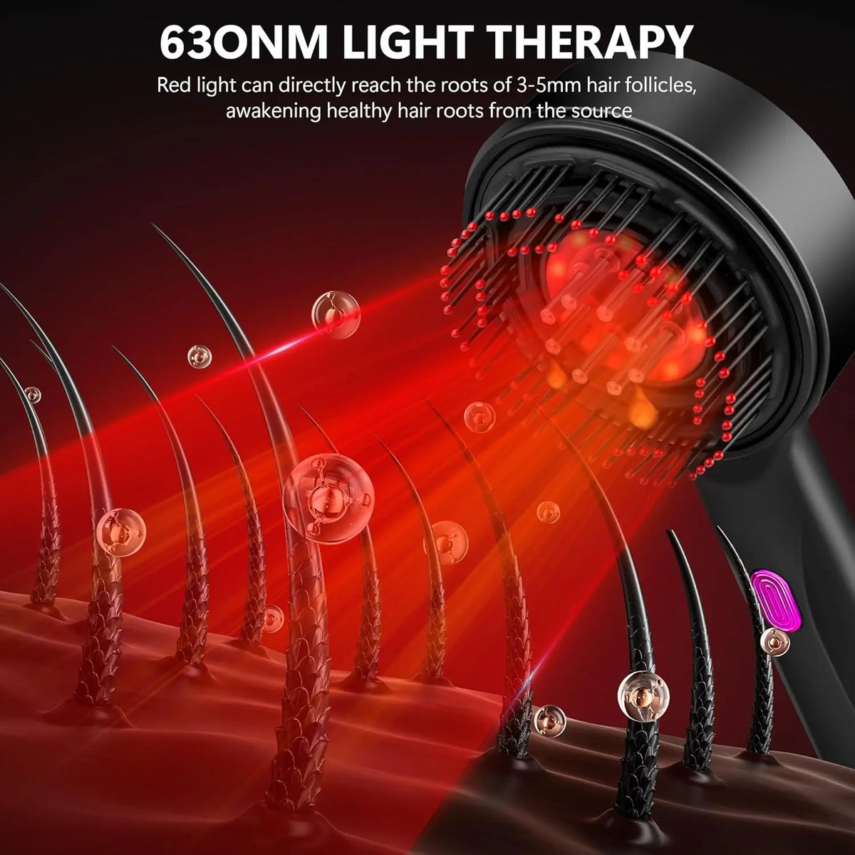 Phenitech 3 In 1 Hair Oil Applicator, Head Massager For Hair Growth, Electric Scalp
