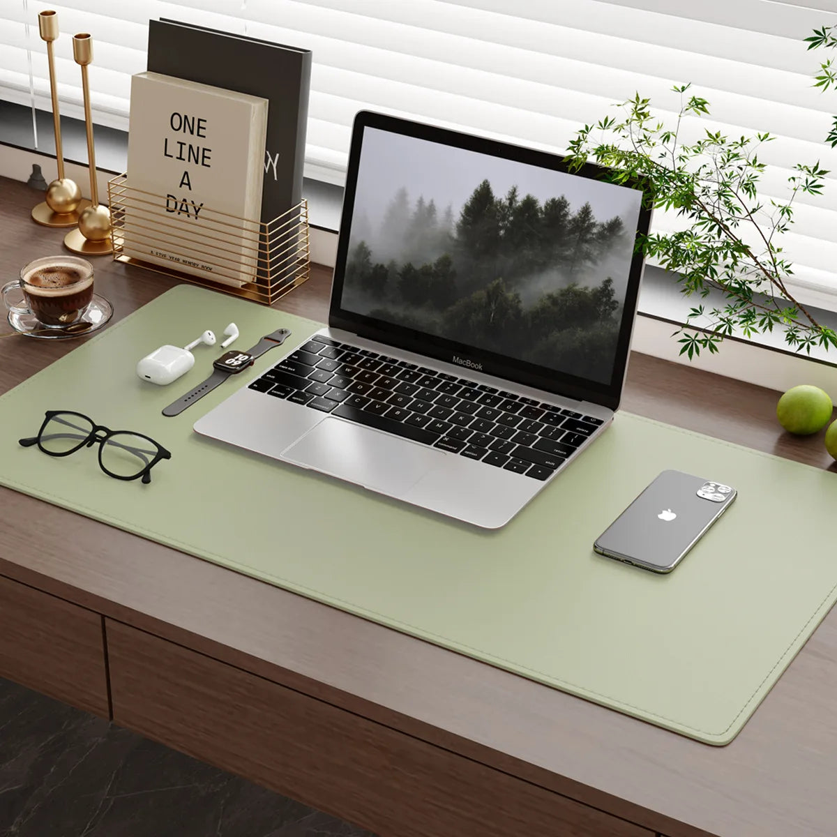 Extra-Large Rectangle Stitched Leather Waterproof Gaming Mouse Pad for Laptop and Office