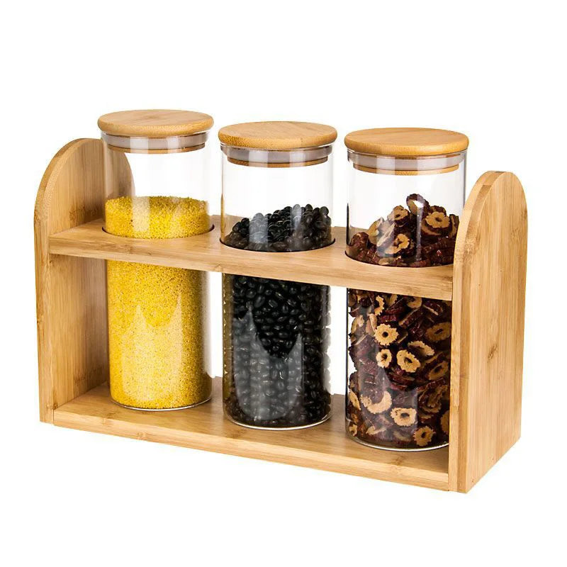 Borosilicate Mini Small Glass Spice Jar Set Food Storage Container Bottle With Airtight