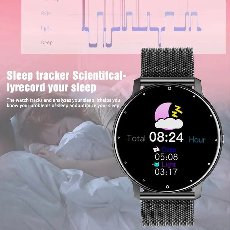 Waterproof Smart Watch with Heart Rate Tracking, Mesh, Steel or Silicone Band