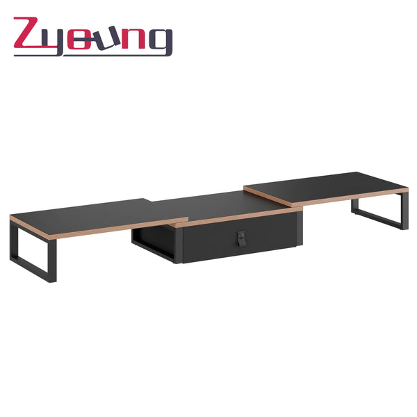 Wooden Desktop Organizer with Optional Drawer Computer Monitor Stand Desk Riser Laptop