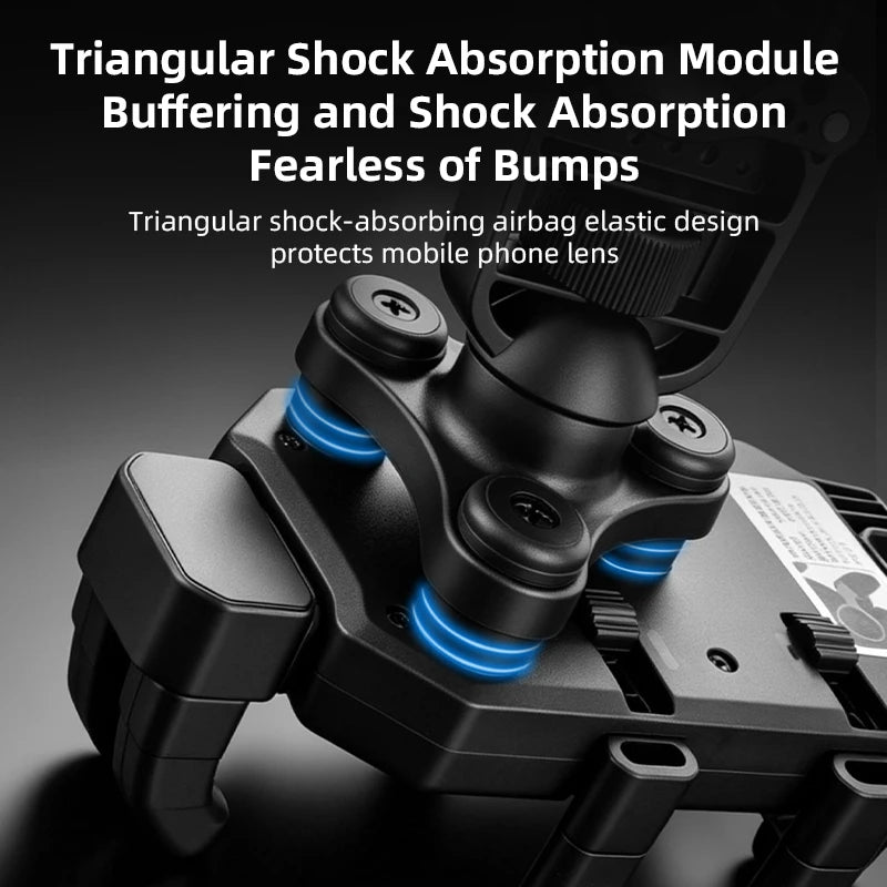 BIke Phone Holder Anti-Shake 8-Claw Bicycle Phone Holder Shock Absorption 360 Rotation