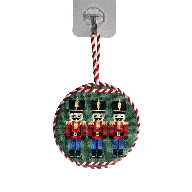 Custom Christmas Red Bows Needlepoint Ornament for Christmas Tree