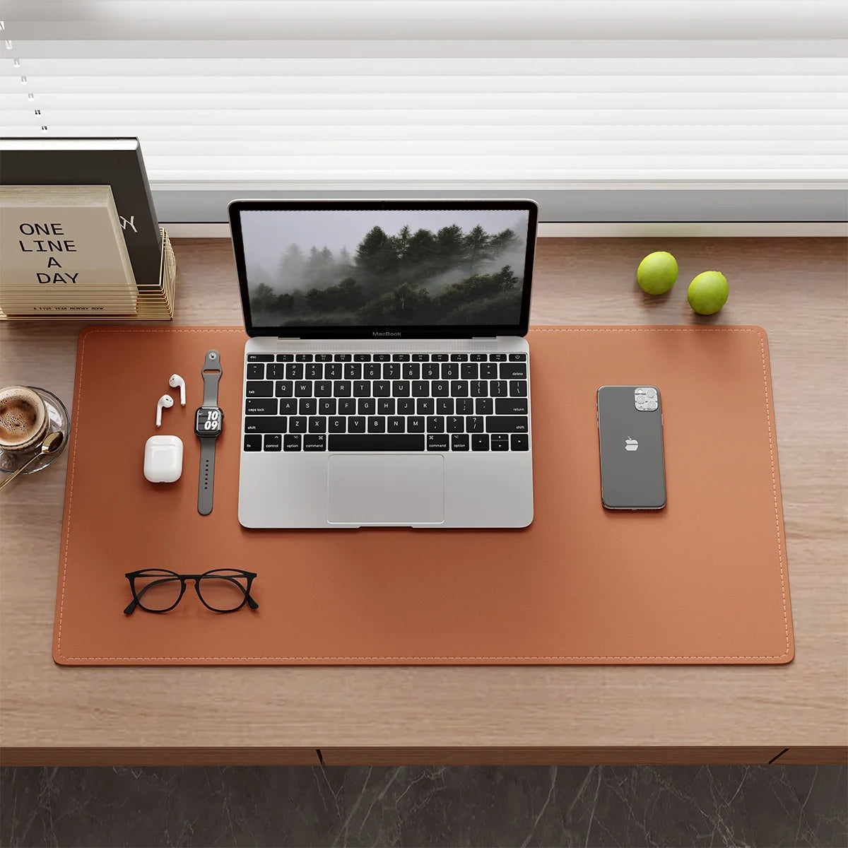Extra-Large Rectangle Stitched Leather Waterproof Gaming Mouse Pad for Laptop and Office