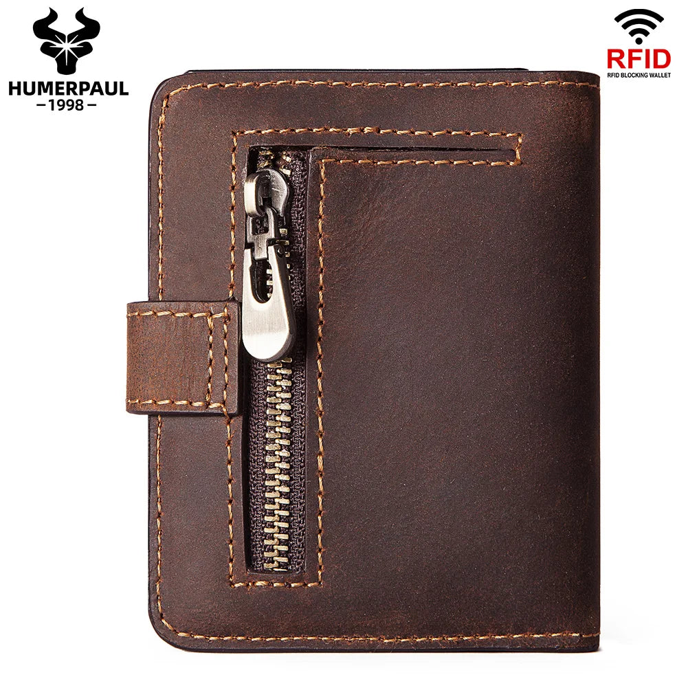 Unisex Fashion Purse Minimalist Aluminum Rfid Wallet Pop Up Credit Card Leather Custom