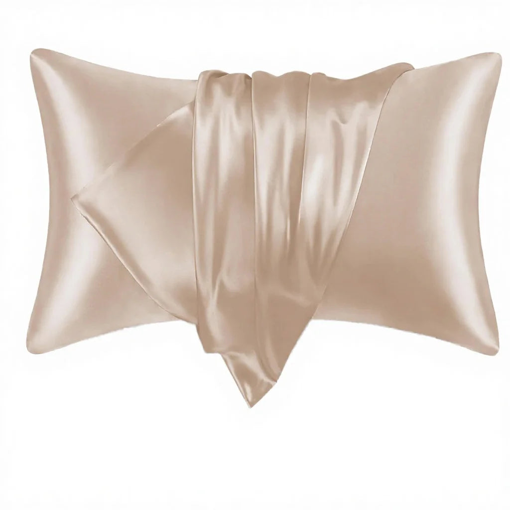Luxury Geometric Plant Pattern Super Soft 100% Silk Satin Pillowcase for Home & Hotel Use