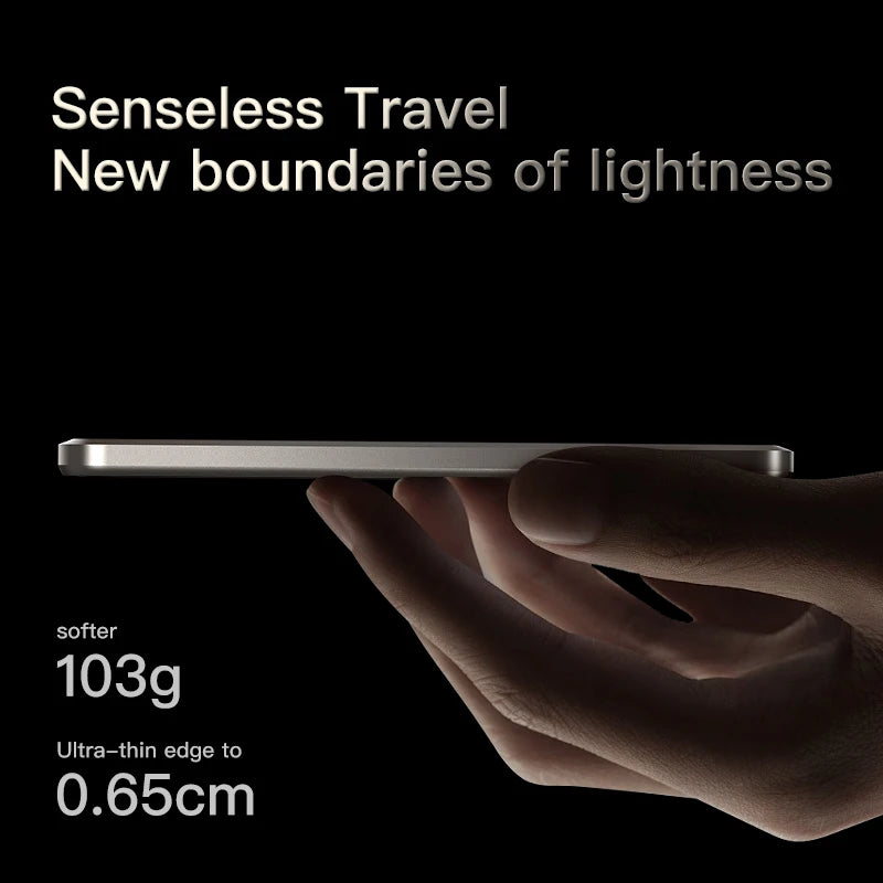 Ultra Thin Portable 20W Wireless Magnetics Fast Slim Charging Aluminum Alloy Li-Polymer