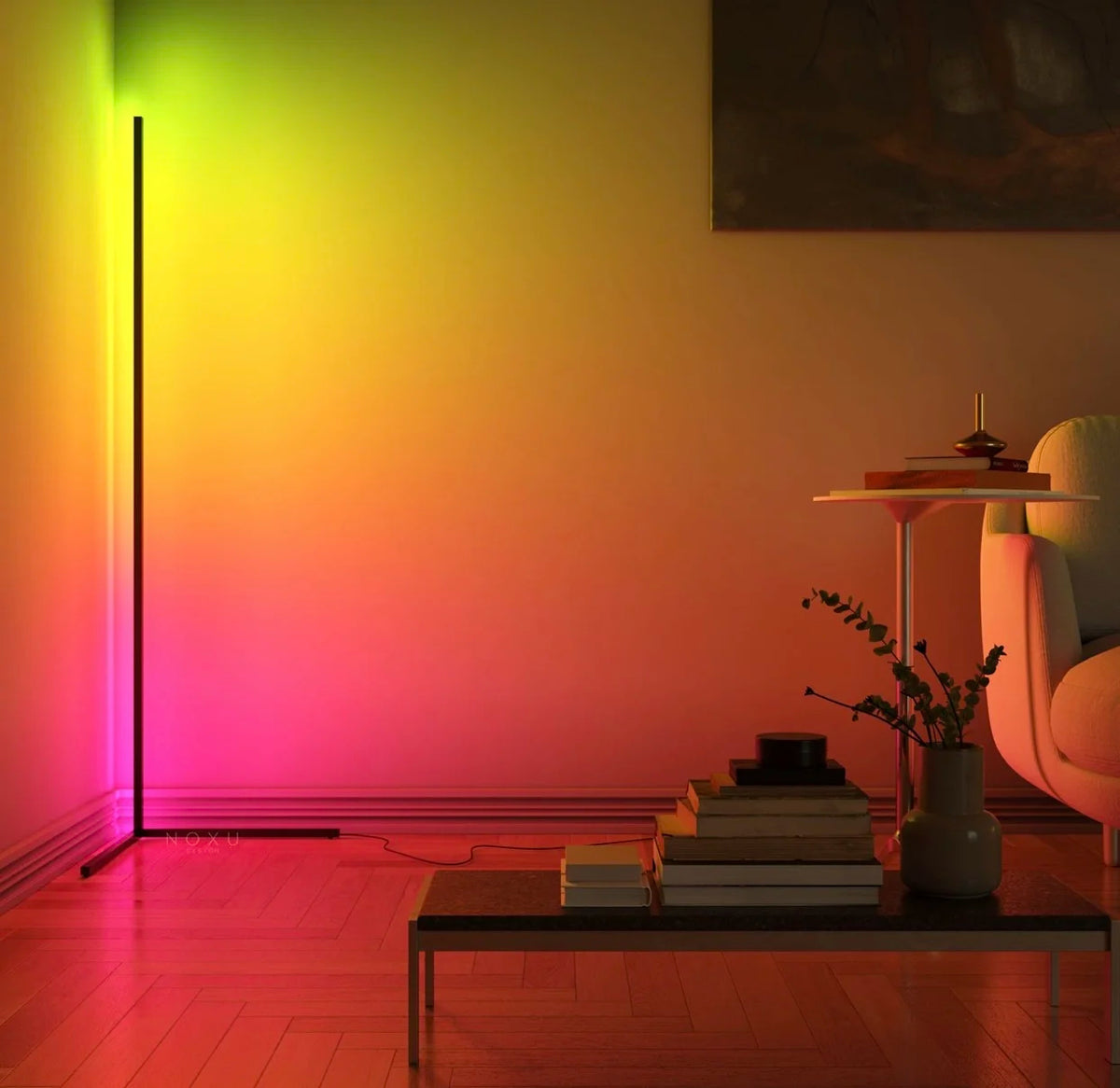 Dimmable Floor Lamp Modern RGB Remote Control LED Floor Standing Lamp Corner Light