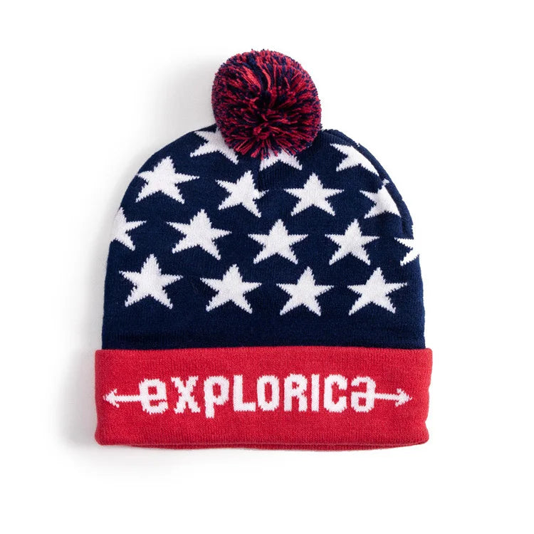 Jacquard Pattern Warm Knitted Beanie Hat Nice Beanie Winter Hats Promotional Beanies
