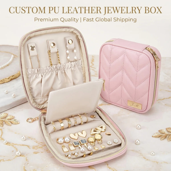 Portable Travel Jewelry Case Organizer Small Mini Jewellery Pouch Compartments