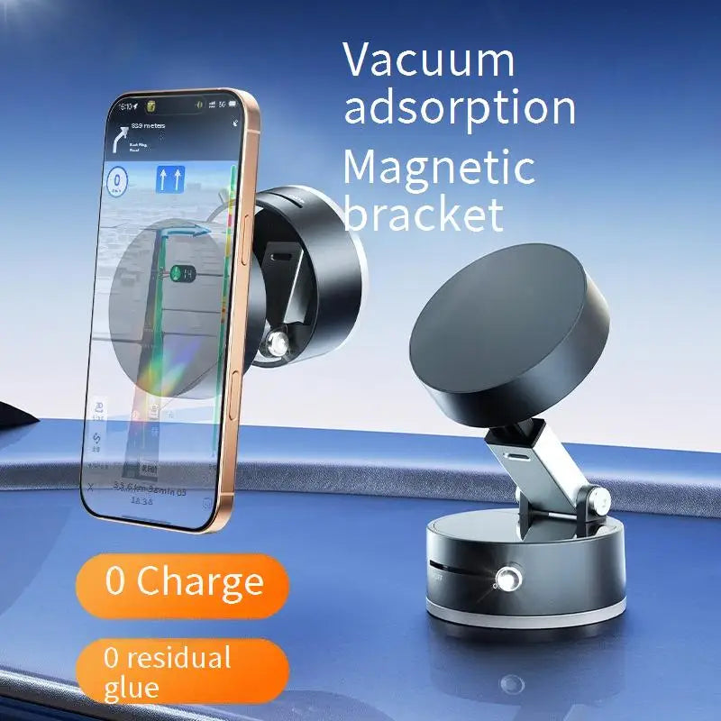 Vacuum Suction Cup One-Key Release Car Phone Holder Mount 360 Rotation Magnetic Car