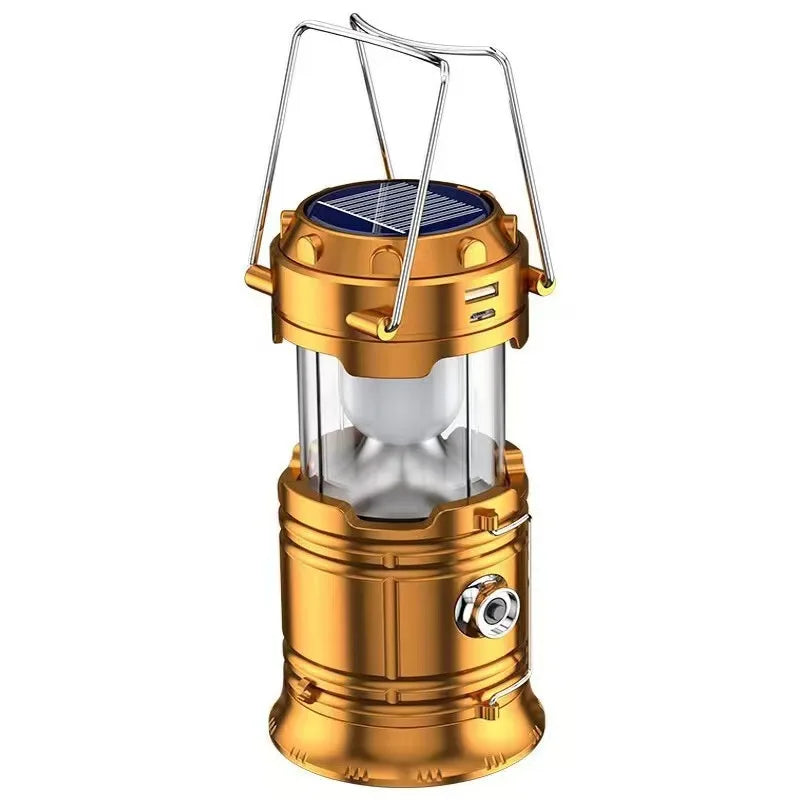 Multifunctional Solar Camping Lantern Usb Rechargeable Portable Outdoor Emergency Led