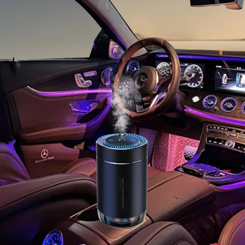 Portable Cup Holder Car Aromatherapy Essential Oil Diffuser Battery Ultrasonic Car Air