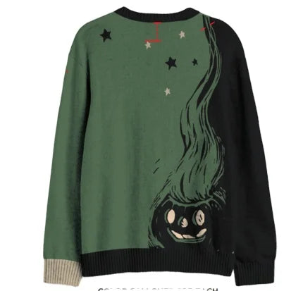 Skeleton Jack Crew Sweater Halloween Holiday Sweater