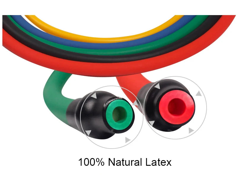 Portable Gym Set 11-Pcs Resistance Bands 100lbs-150lbs Latex Loop for Yoga & Exercise
