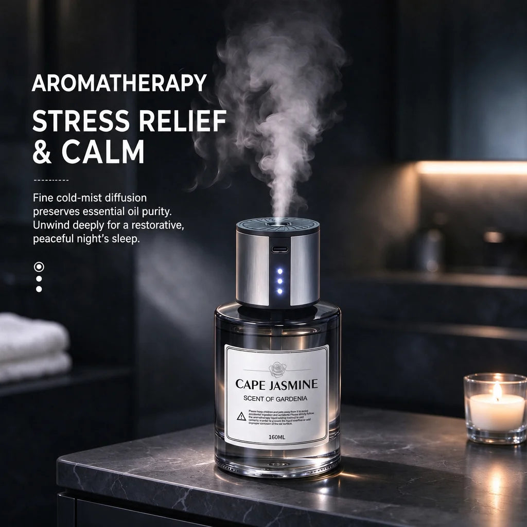 F18 Smart Car Aroma Diffuser 160ml Glass Bottle Rechargeable Low Noise Essential Oil
