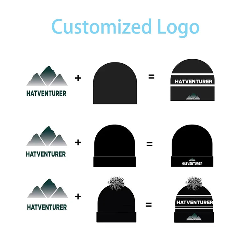 Custom Classic Knitted Jacquard Pattern Beanie Unique Pattern Winter Hat
