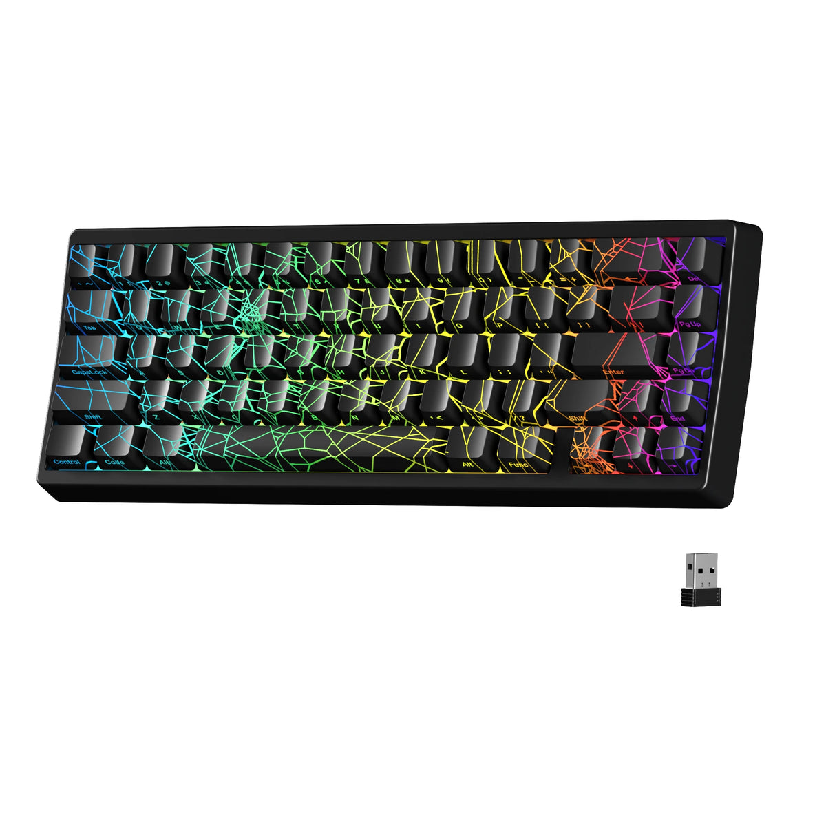 M67 JadeStone Mechanical Keyboard 65% Wireless 2.4G/USB-C Tri-Mode Hot Swappable Portable