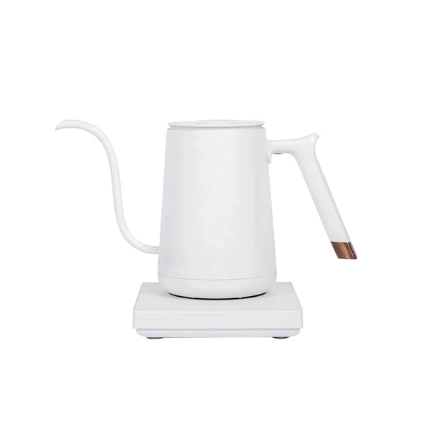 Electric Pour-Over Coffee Kettle, 600ml Stainless Steel, White