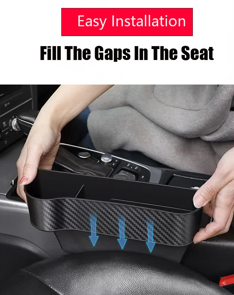 Car Seat Gap Filler Organizer Between Front Seat Car Organizer and Storage Box, Auto