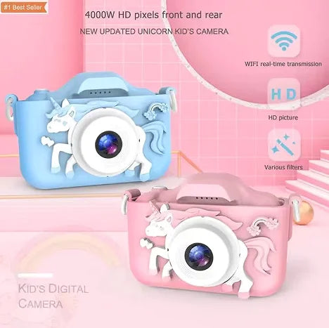 Yuniq Travel Camera for Kids Dual-Lens Selfie 1080P 2.0" IPS 48MP CMOS Sensor MicroSD
