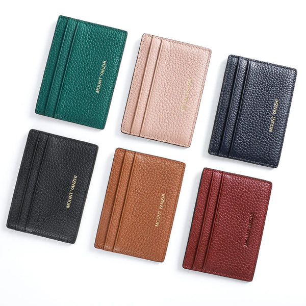 Custom Minimalist Slim Wallet Genuine Leather ID Credit Business Card Holder Luxury RFID