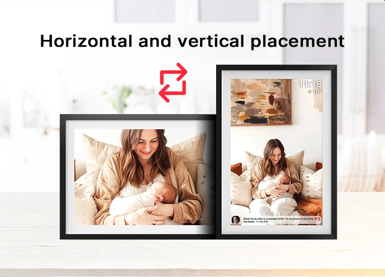 Smart WIFI Digital Photo Frame Large Load Rechargeable Battery Electronic Video Playback
