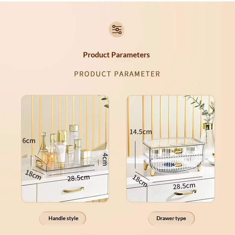 JX Light Luxury Transparent Acrylic Organizer Plastic Cosmetic Storage Box for Lipstick