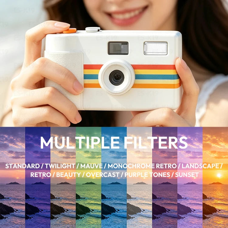 Film-Style Screen-Free Digital Camera with 20MP Photo Detachable Battery WIFI Multiple