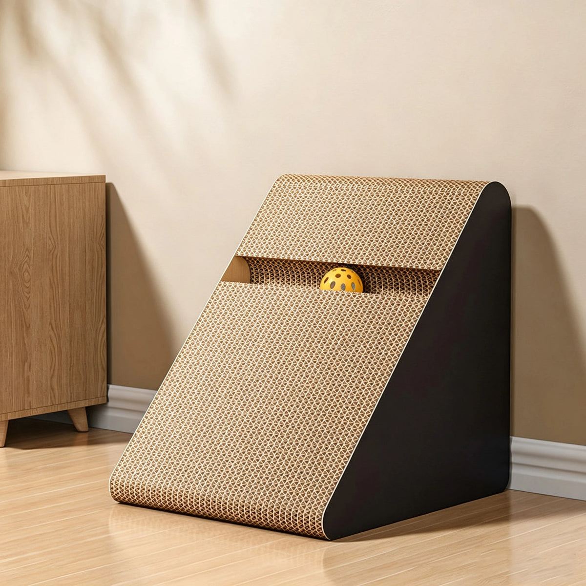 Vertical Triangular Cat Scratch Board Wear-Resistant Non-Shedding Corrugated Paper Cat
