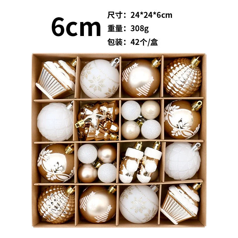 Christmas Ornaments Balls Set with Hanging Loop for Xmas Tree Holiday Wedding Party Home