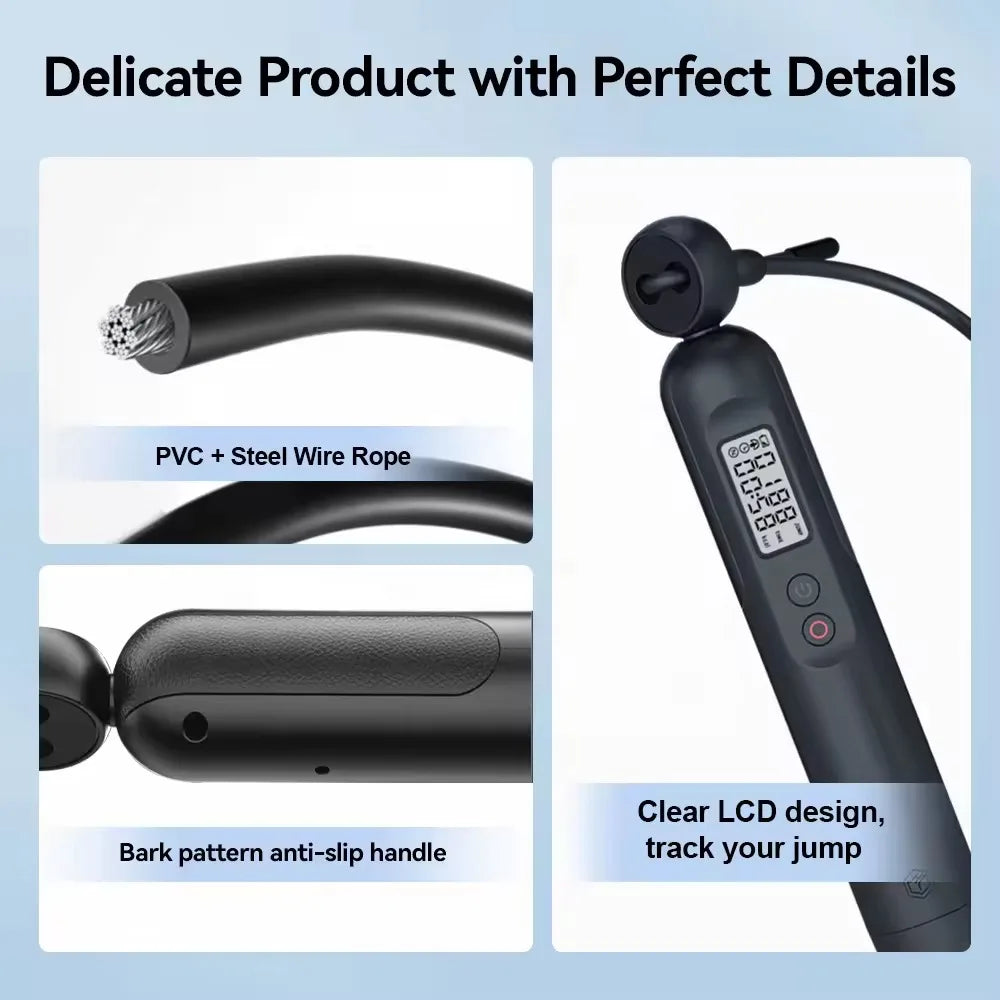 Digital Smart Professional Weight Smart Adjustable Cordless Skip Jump Rope Counter Speed