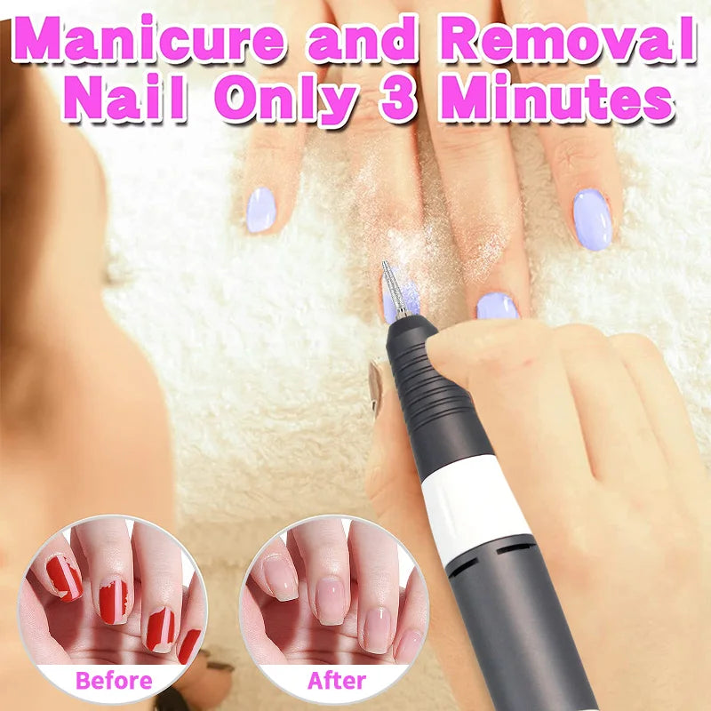 Metal Handle Professional Nail Drill 65w 35000rpm Nail Drill Rainbow Electric Nail Drill