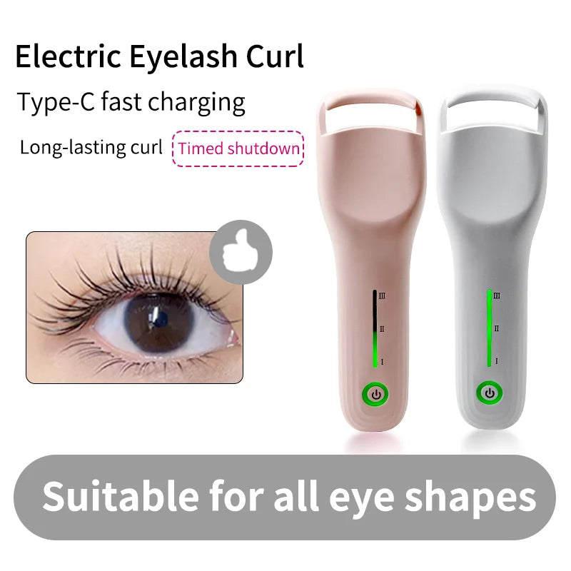 New Heated Lash Brush 360° Wand-Style Fast Heating Rechargeable Heated Eyelash Curler