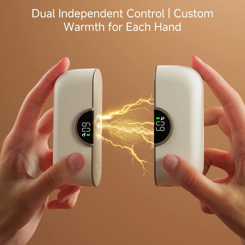 Magnetic Hand Warmer 2 in 1 6000mAh USB Rechargeable Portable Hand Warmer Digital Display