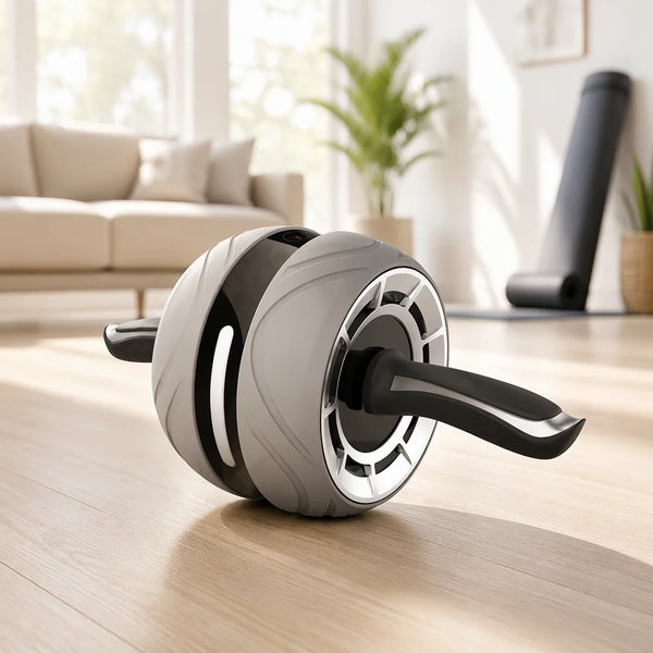 Ab Wheel Roller ABS Steel Anti Slip Ergonomic Handle Core Strength Muscle Endurance Home