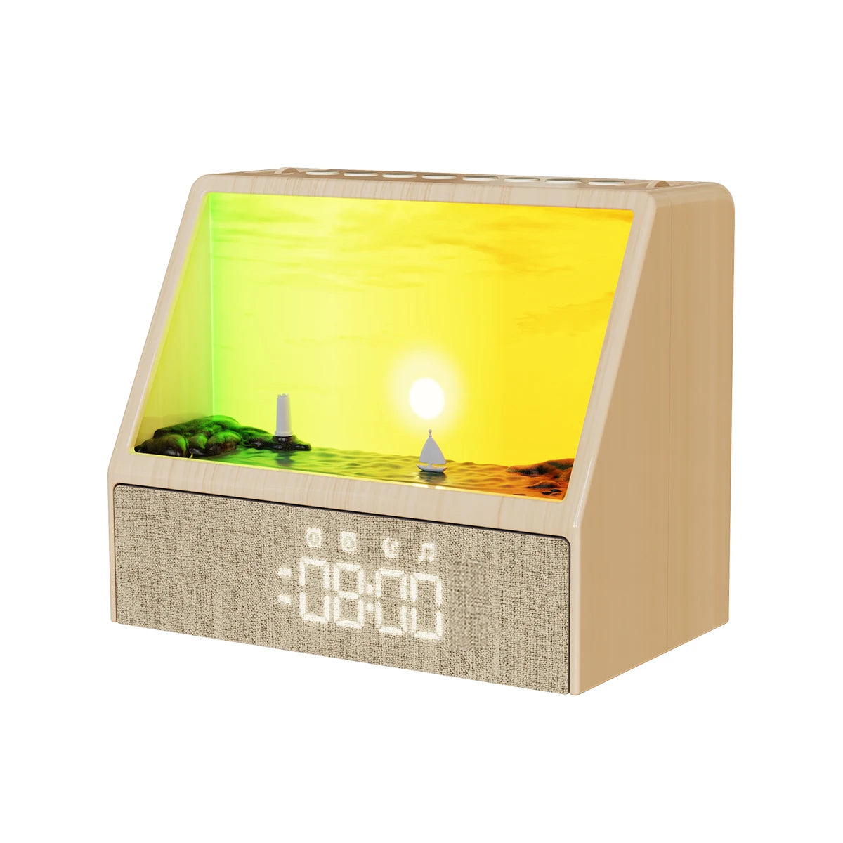 Smart Desk Clock Sleep Aid Device Sunrise Alarm Clock Night Light Wake-Up Light BT