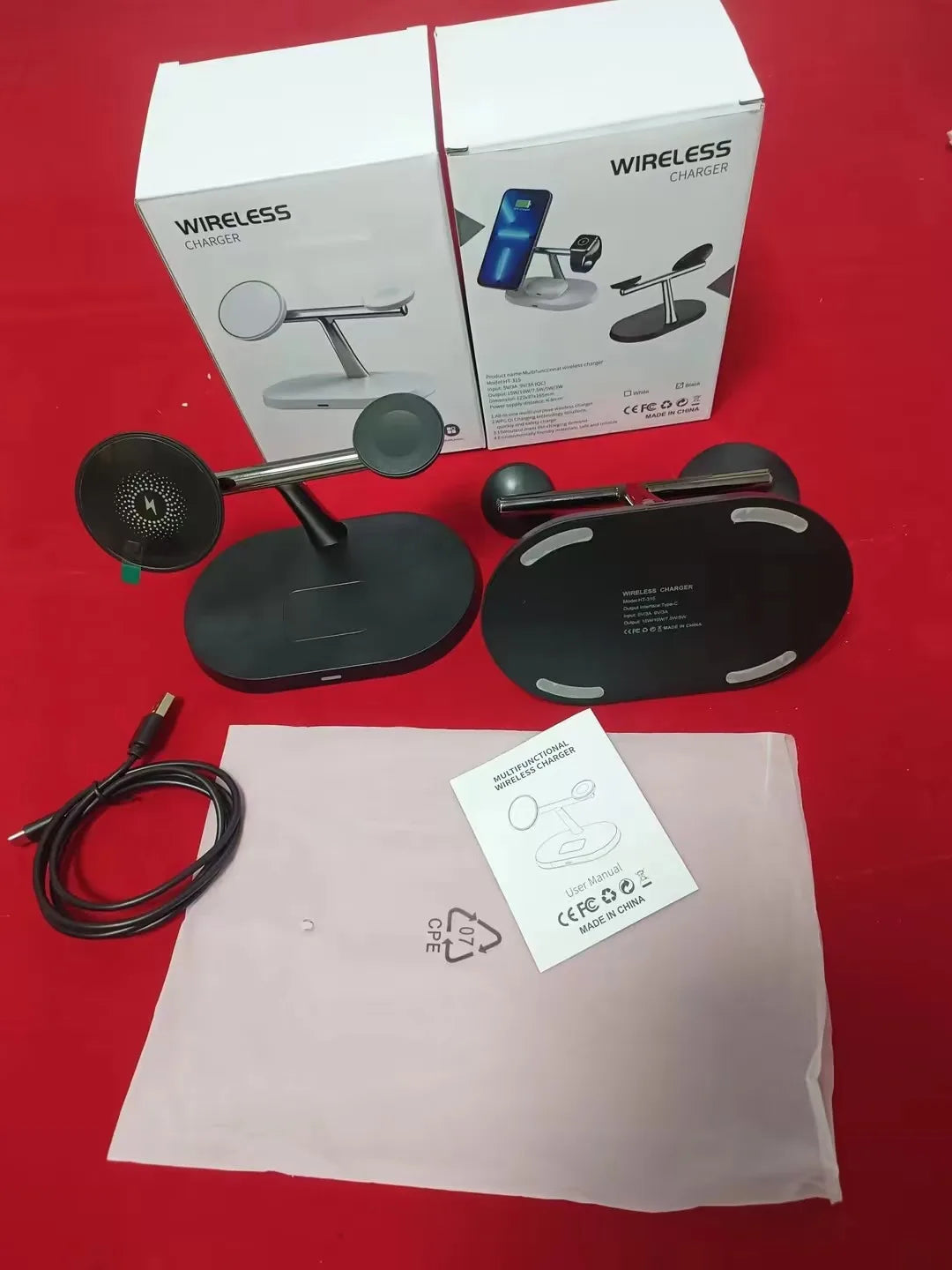 N1 15w Magnetic Wireless Charger 3 in 1 One Magnet Charging Station for Phone 15 14 13