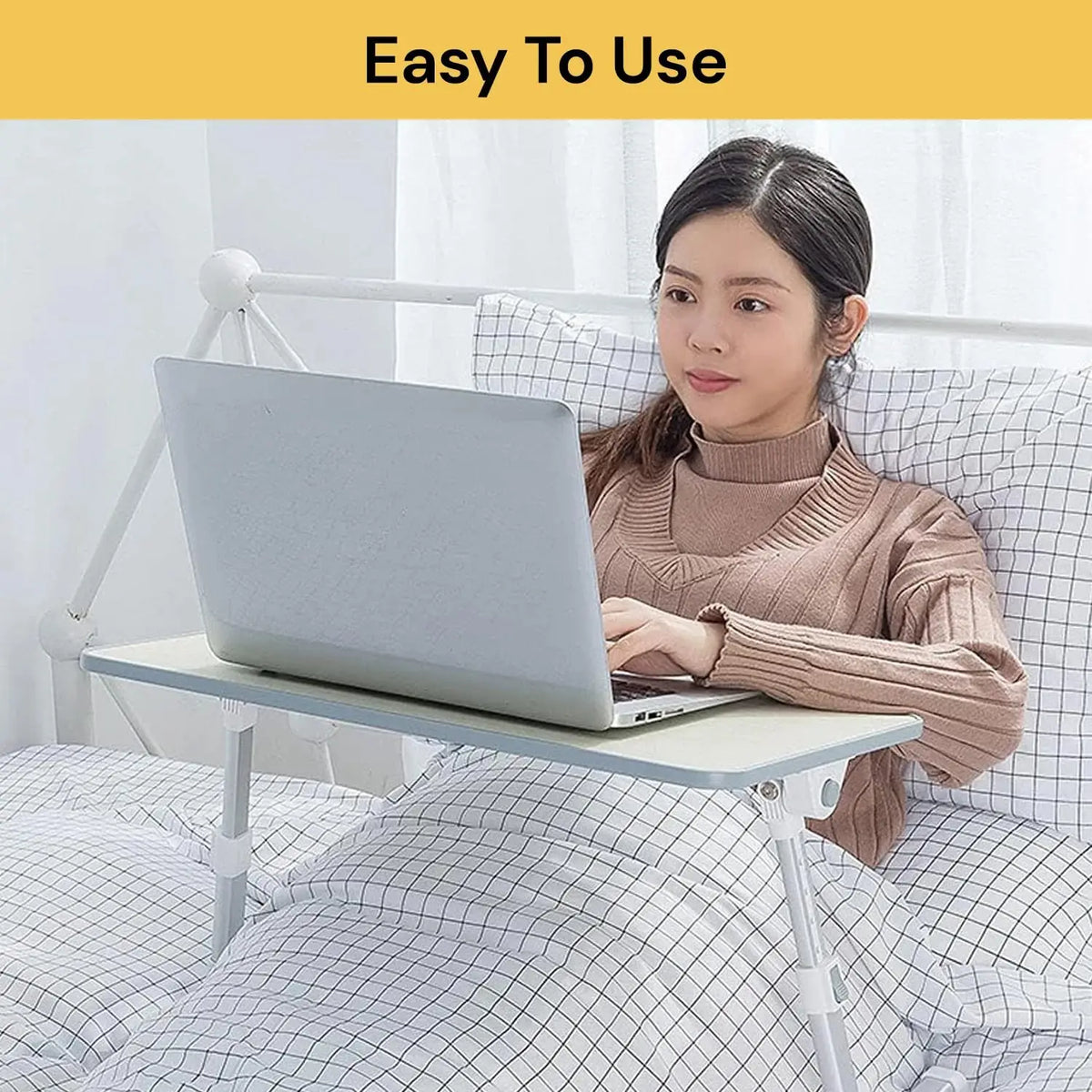 Multi-Angle Adjustable Laptop Stand Table Household Lazy Study Table on the Bed Folding