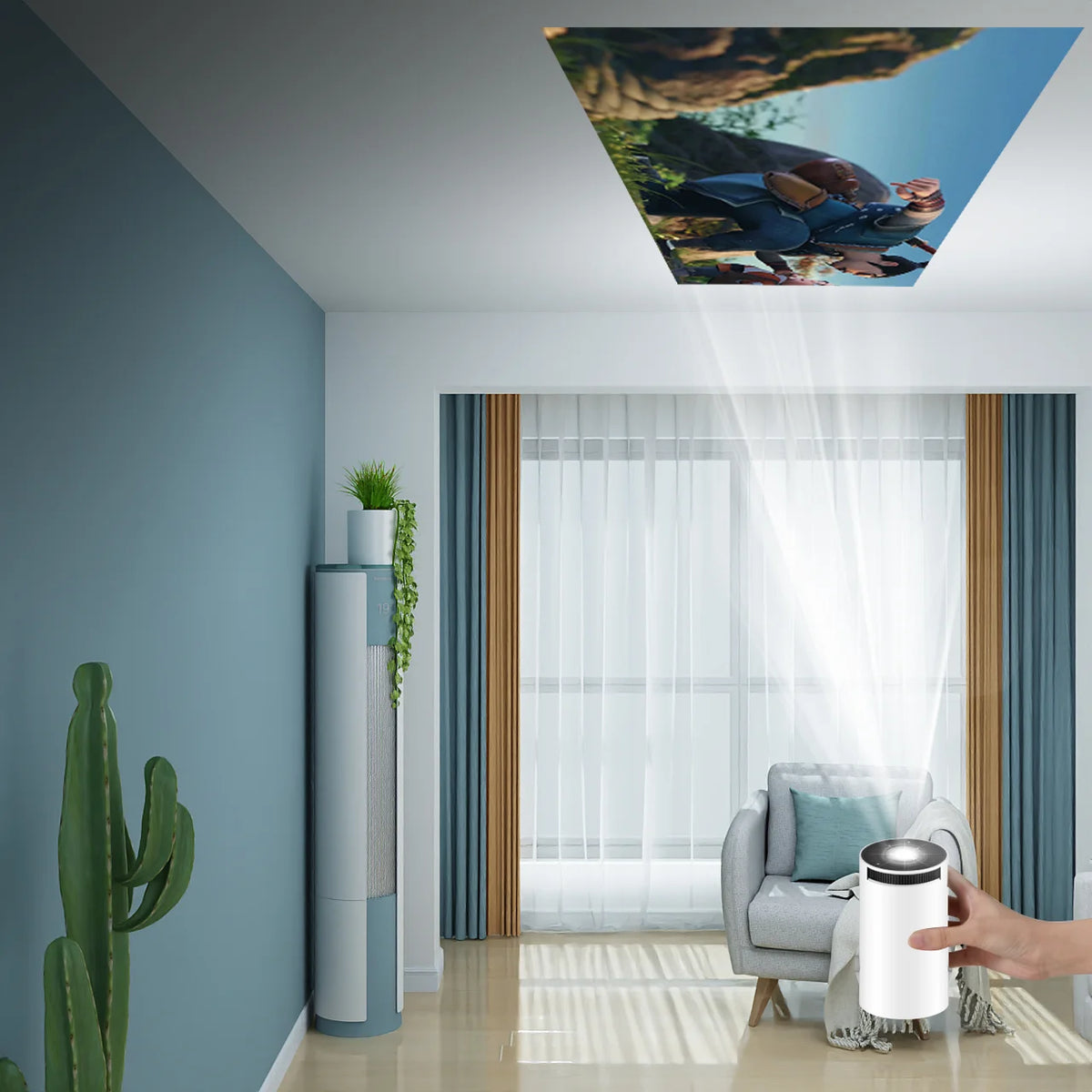 HY300 Pro 3D Smart Portable Video Projector Full HD Android 11 WiFi Mini LCD LED Built-In