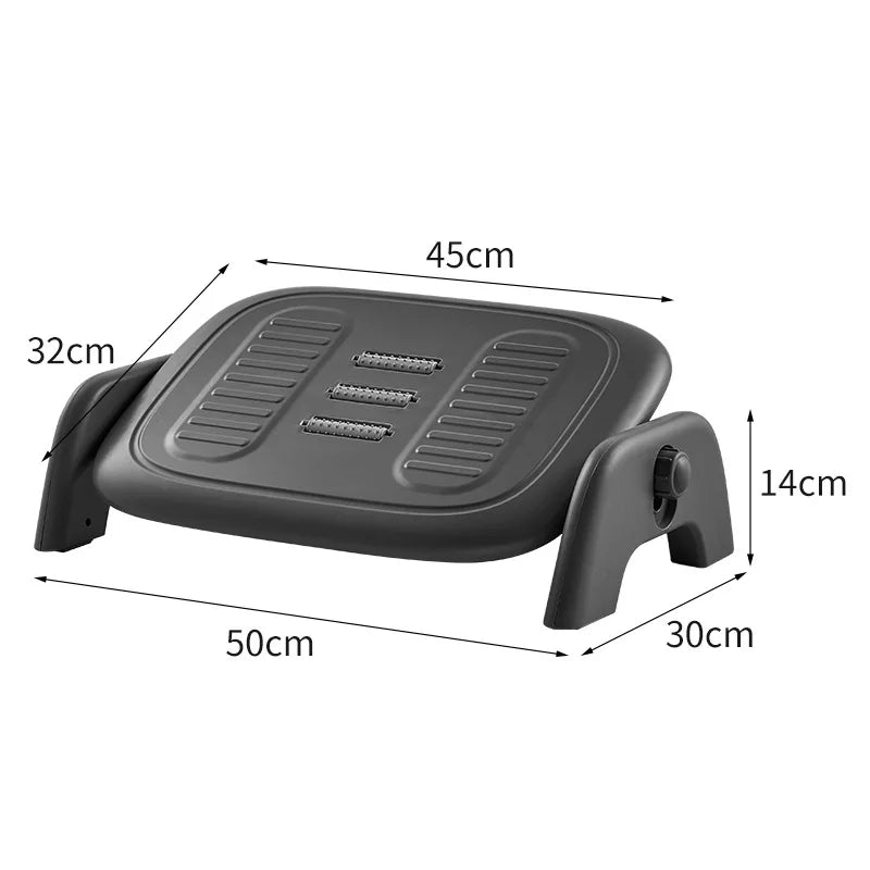Solid Color PP Material Anti-Slip Massage Rollers Footrest Office Desk Underfoot Leg Rest