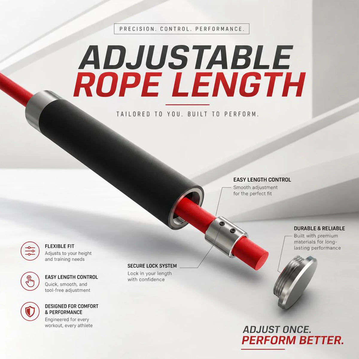 Eco-Friendly Jump Rope For Fitness With Nylon Rope Cord In 3 Meters Long Easy Adjustable