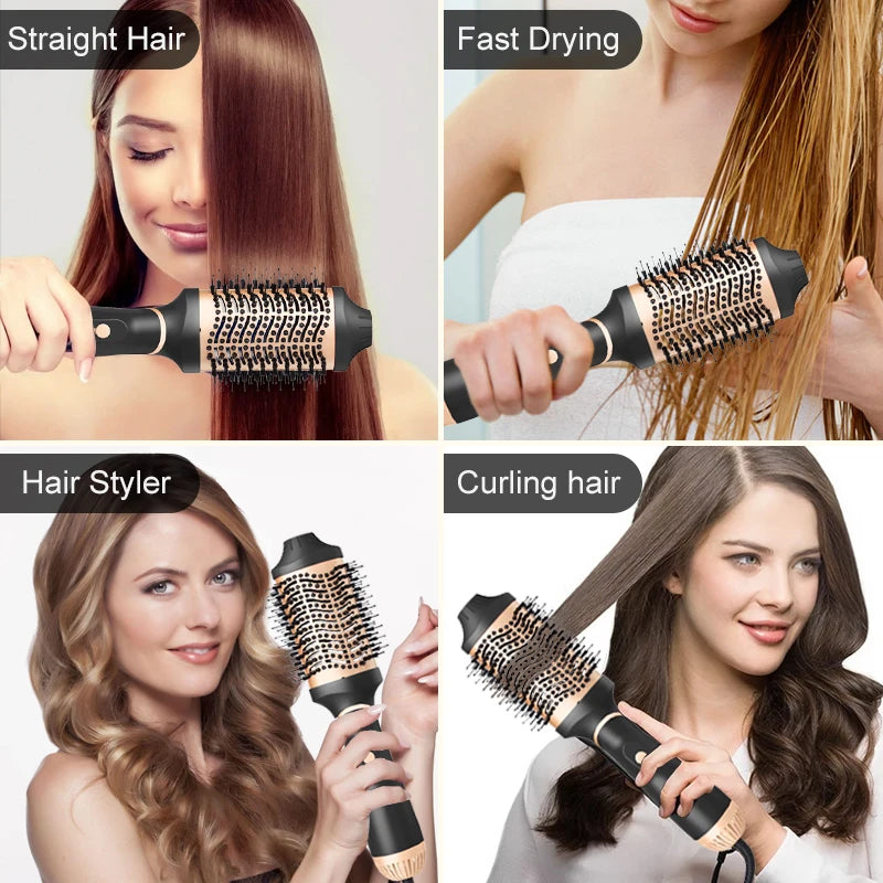 Professional 1000W Hot Ceramic 3 In 1 One Step Blow Hair Dryer Straightener And Styler