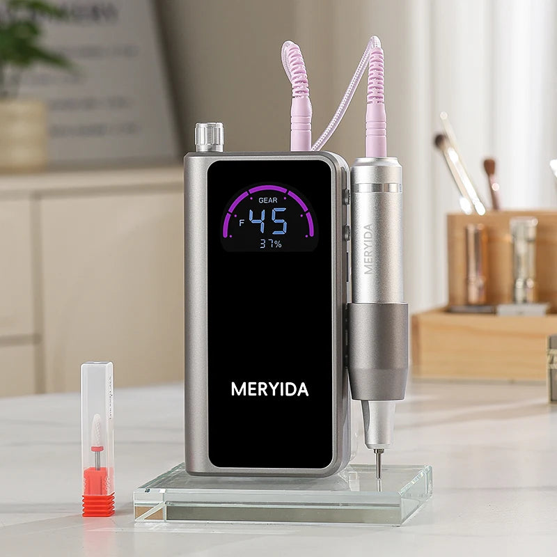 Portable USB Rechargeable Nail Drill | 45,000 RPM Brushed Motor | Professional Manicure