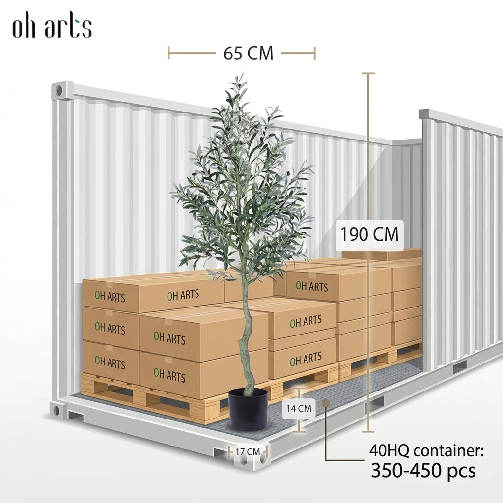 Oh Arts Multi-Sized Artificial Olive Tree UV Resistant Silk Leaves Faux Olive Plant