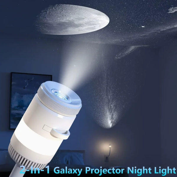 Popular Bedroom 2-in-1 Night Light Mini Galaxy Star Projector Kids Room Starry Sky