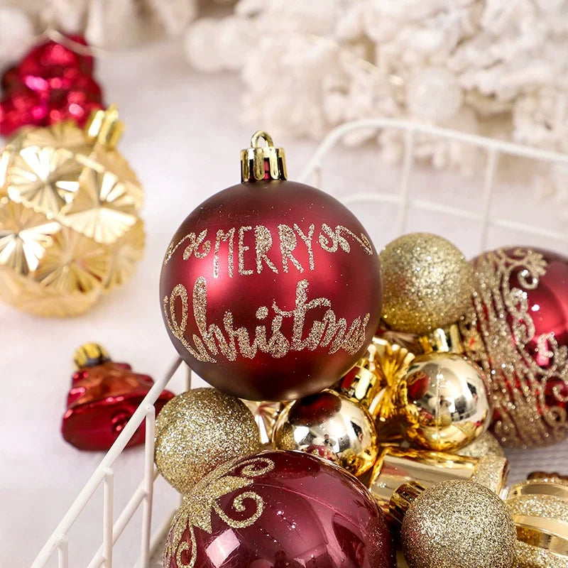 Christmas Ornaments Balls Set with Hanging Loop for Xmas Tree Holiday Wedding Party Home