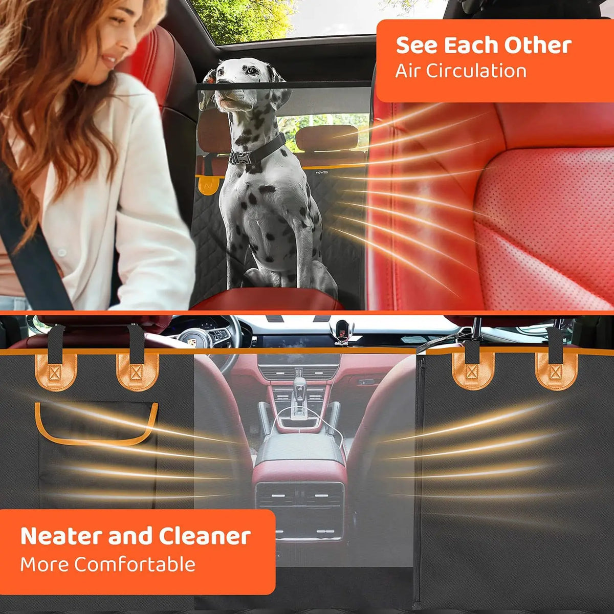 Selling Waterproof Anti-Scratch Dog Hard Car Seat Cover for Back Seat with Hard Bottom