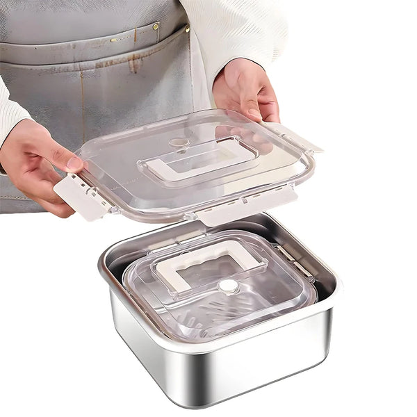 Modern Stainless Steel Eco-Friendly Portable Leak-Proof Bento Box with 1-3L Capacity